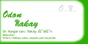 odon makay business card